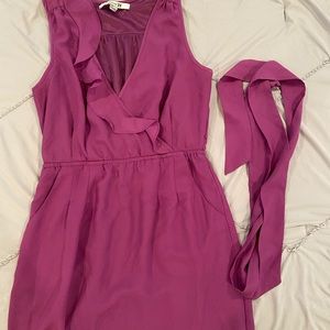 Women’s purple ruffled dress